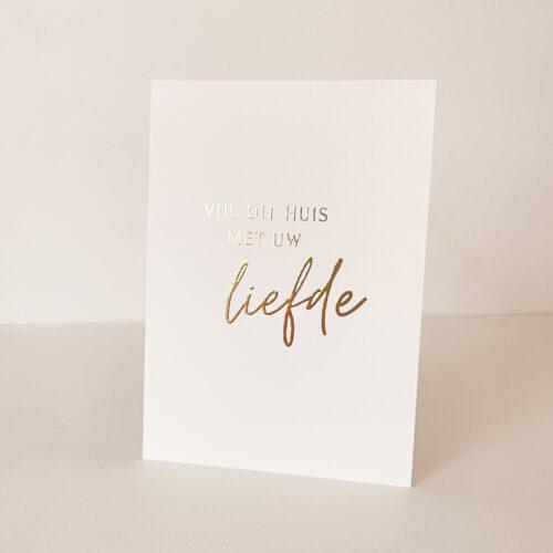 Kaart Christelijk Vul dit huis met uw liefde Christelijke cadeaus Geloof Christelijk Hout