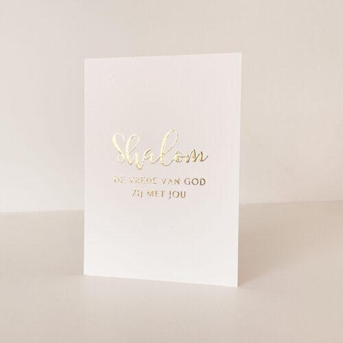 Kaart Christelijk Shalom Christelijke cadeaus Geloof Christelijk Hout
