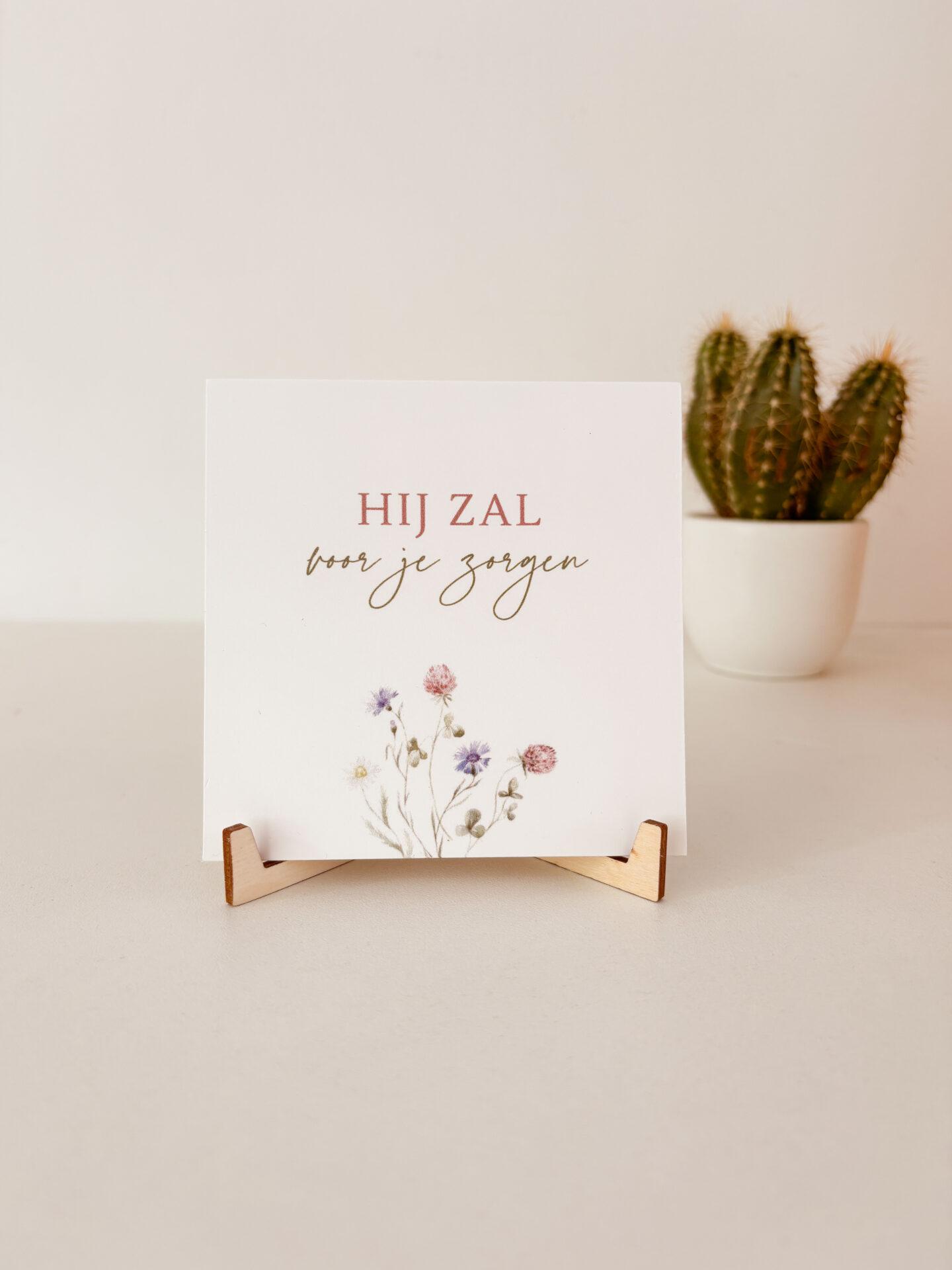 Bron van Hout Kaartje Bordjes van Licht Christelijk Hij zal je ZegenenChristelijke cadeaus Geloof Christelijk Hout