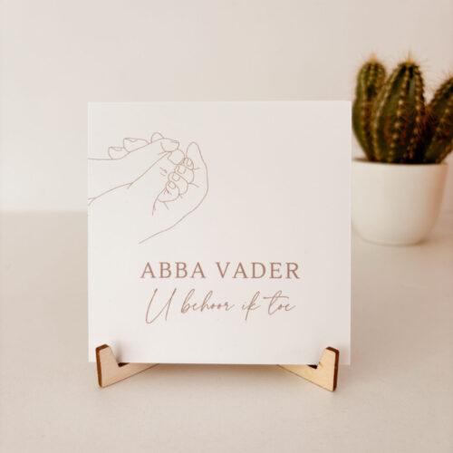 Bron van Hout Kaartje Bordjes van Licht Christelijk Abba Vader Christelijke cadeaus Geloof Christelijk Hout