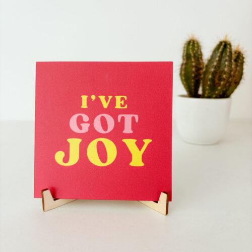 Bron van Hout Kaartje Bordjes van Licht Christelijk I've Got Joy Christelijke cadeaus Geloof Christelijk Hout