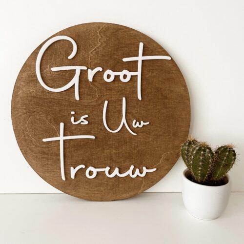 Bron van Hout bord hout 3d christelijk Christelijke cadeaus Geloof Christelijk Hout