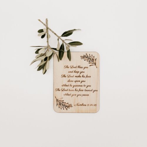 The Blessing Christelijk kaart van hout geloof Christelijke cadeaus Geloof Christelijk Hout