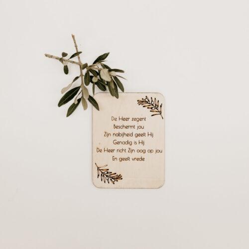Bijbeltekst op houten kaartje Christelijke cadeaus Geloof Christelijk Hout