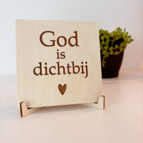 Tegeltjes van hout Christelijk Immanuel God geloof kerst aanbidden gezegend cadeau geloof hoop liefde