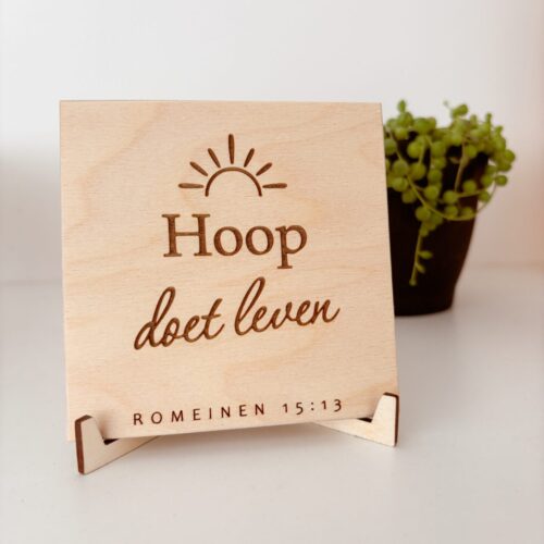 Tegeltjes van hout Christelijk Immanuel God geloof kerst aanbidden gezegend cadeau geloof hoop liefde