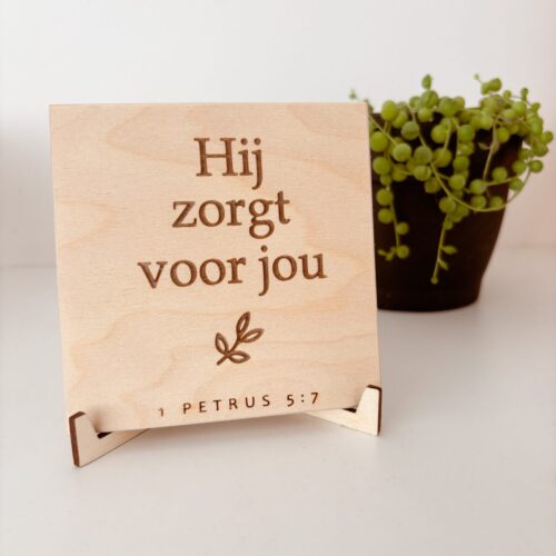 Tegeltjes van hout Christelijk Immanuel God geloof kerst aanbidden gezegend cadeau geloof hoop liefde