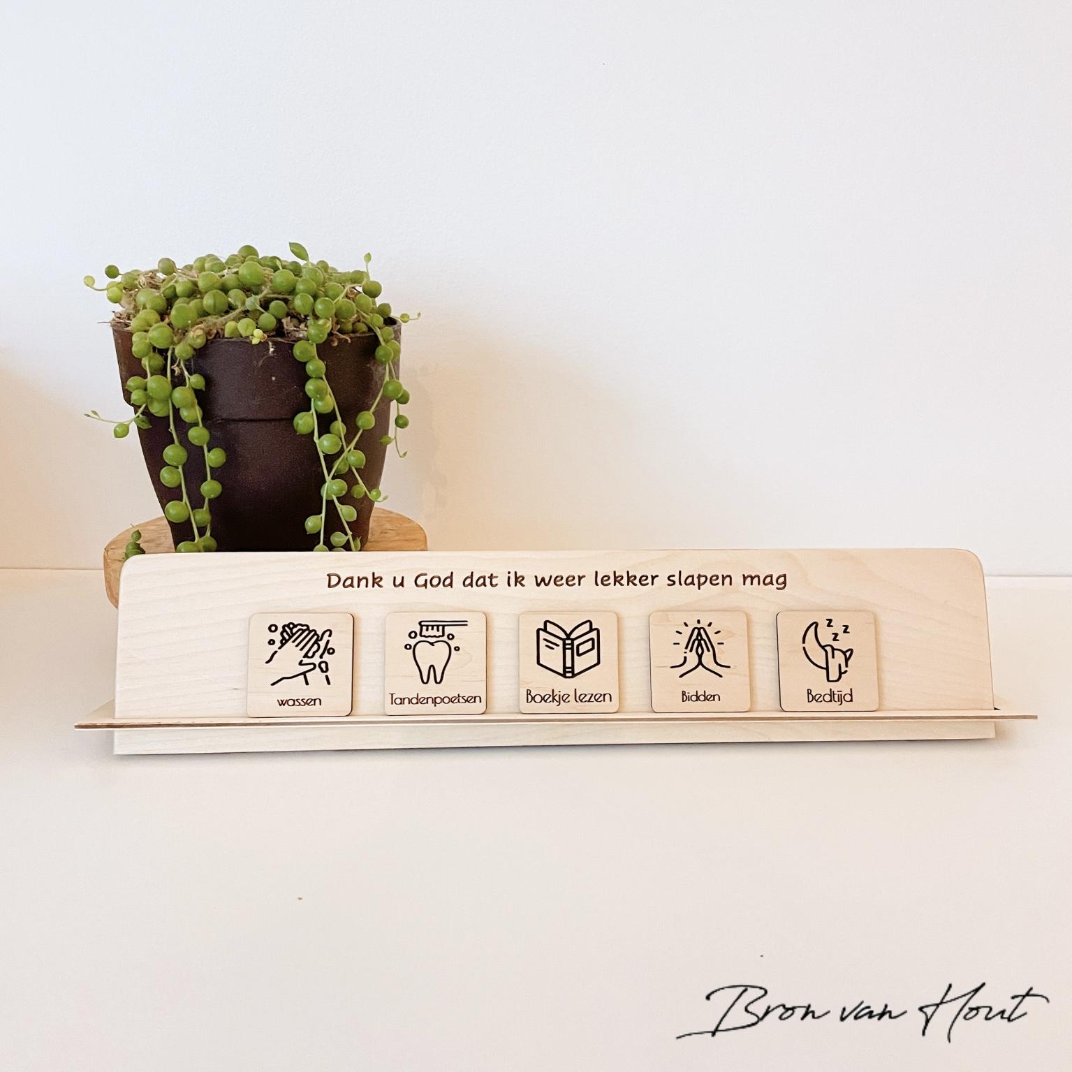 Pictogram Picto's hout standaard structuur kinderen christelijk dag avond Christelijke cadeaus Geloof Christelijk Hout