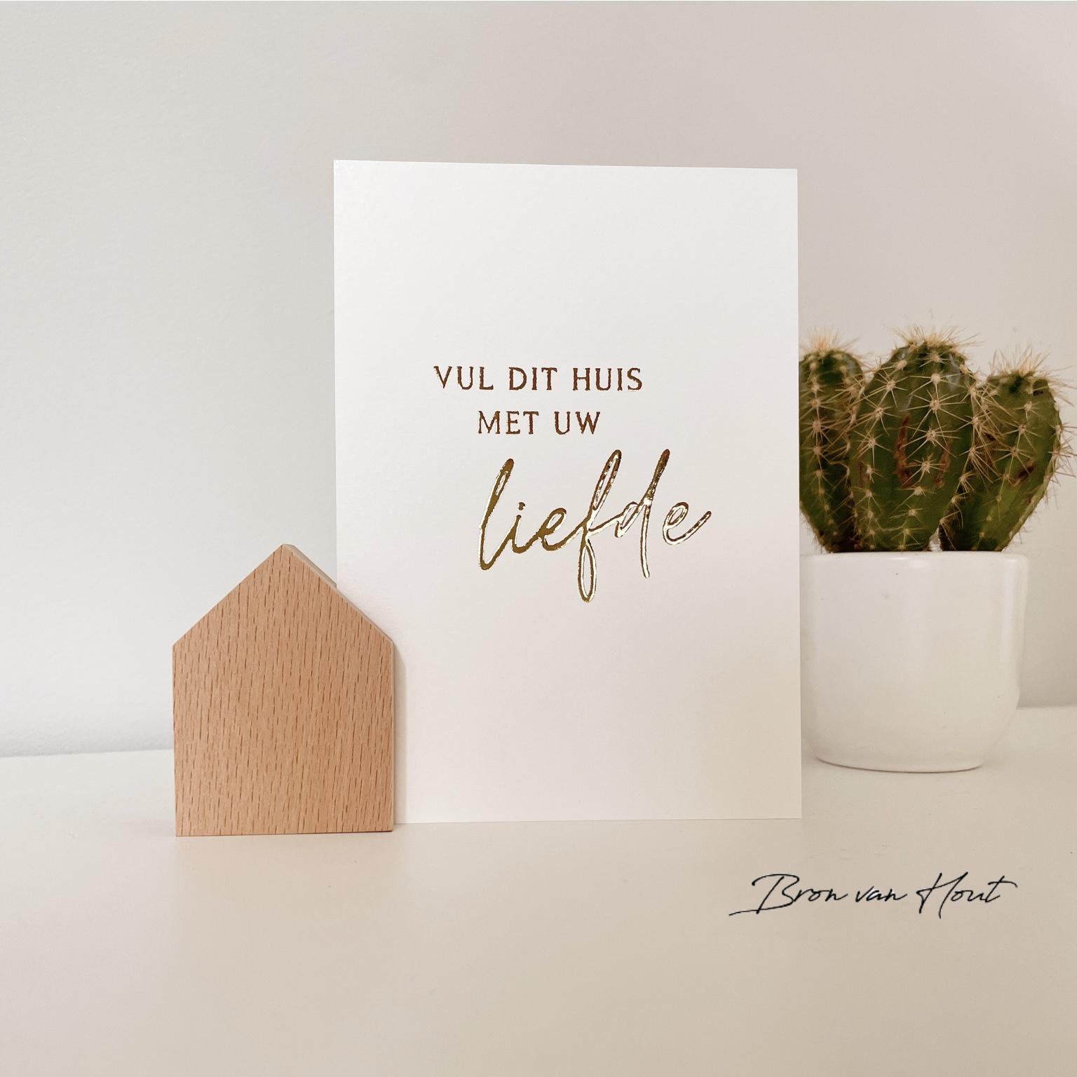 Huisje Beuken Hout Christelijk Kaarten Standaard Christelijke cadeaus Geloof Christelijk Hout