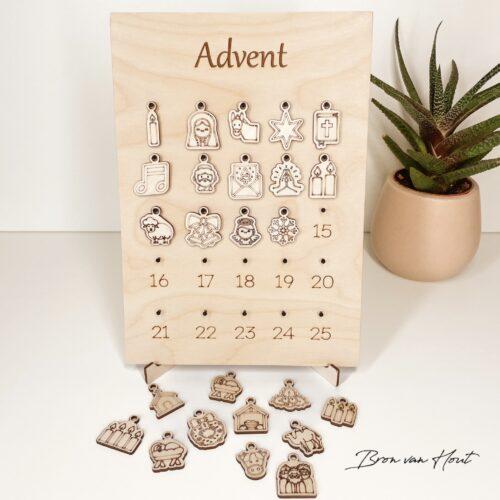 Christelijk kerst advent aftelkalender Jezus Geboorte Christelijke cadeaus Geloof Christelijk Hout
