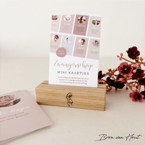 Christelijk Zwangerschap Geloof Kaartjes Geboorte Standaard Bron van Hout Christelijke cadeaus Geloof Christelijk Hout
