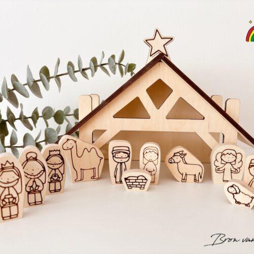 Kerst Kerststal Hout Christelijke cadeaus Geloof Christelijk