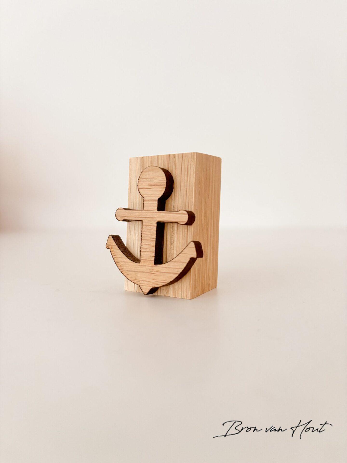 Magneetstandaard hout Anker Jezus Christelijke cadeaus Geloof Christelijk