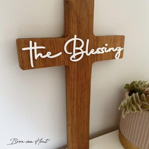 Kruis Hout Eiken the Blessing de Zegen Christelijk Christelijke cadeaus Geloof Christelijk Hout