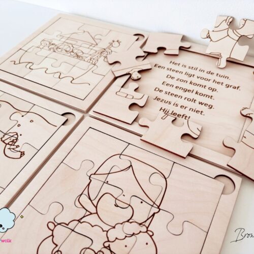 Houten Puzzel Christelijk cadeau geloof educatie God is goed